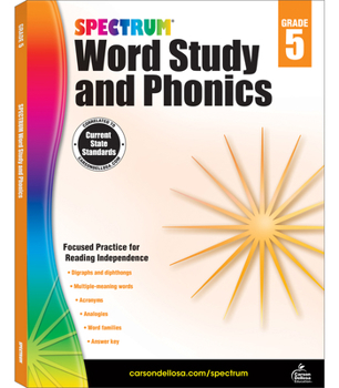 Paperback Spectrum Word Study and Phonics, Grade 5: Volume 84 Book
