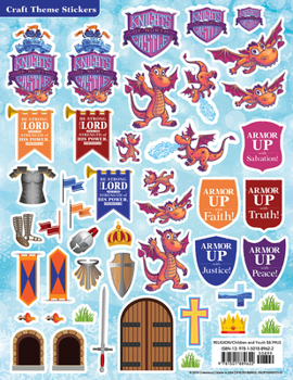 Misc. Supplies Vacation Bible School (Vbs) 2020 Knights of North Castle Craft Theme Stickers (Pkg of 12): Quest for the King's Armor Book