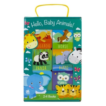 Paperback Hello, Baby Animals!: 24 Board Book Block Set Book