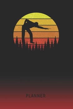 Planner: Snooker Player 2 Year Weekly Planner | 2020 - 2022  | Retro Vintage Sunset Cover | January 20 - December 21 | Planning Organizer Writing ... | Plan Days, Set Goals & Get Stuff Done