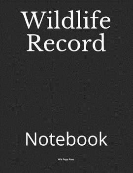Paperback Wildlife Record: Notebook Book