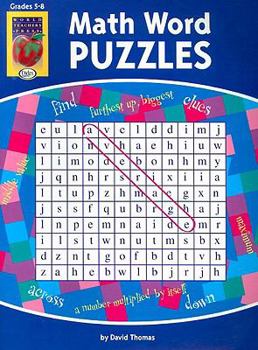 Paperback Math Word Puzzles, Grades 5-8 Book