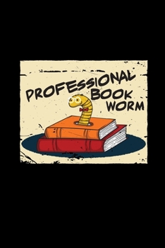 Paperback Professional book worm: 6x9 READING - dotgrid - dot grid paper - notebook - notes Book
