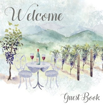 Hardcover Vineyard themed Guest Book, vacation home, comments book, holiday home, visitor book to sign Book
