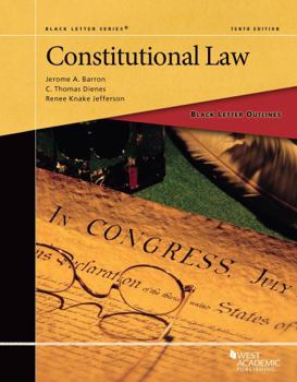 Paperback Black Letter Outline on Constitutional Law (Black Letter Outlines) Book