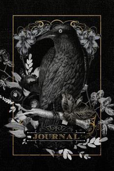 Paperback Journal: Gothic Floral Crow Lined Paper Blank Pages (Notebook, Diary) Book