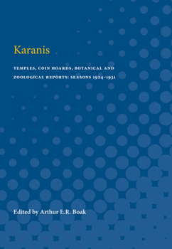 Paperback Karanis: Temples, Coin Hoards, Botanical and Zoological Reports: Seasons 1924-1931 Book