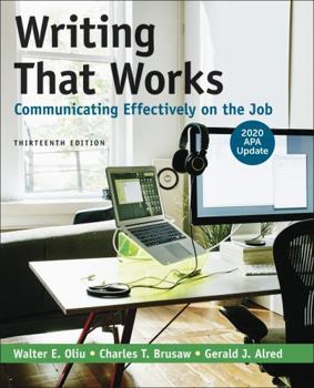 Paperback Writing That Works: Communicating Effectively on the Job with 2020 APA Update Book