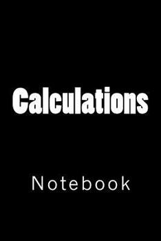 Paperback Calculations: Notebook Book