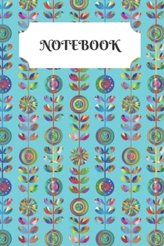 Paperback Notebook: A Notebook to write your every day activities, thoughts and goals. - Floral design with blue background Book