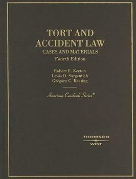 Hardcover Tort and Accident Law: Cases and Materials Book