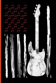Bass Guitar Flag: Guitarist Instrumental Gift For Musicians (6"x9") Dot Grid Notebook