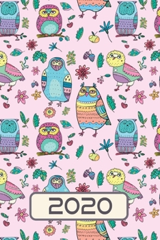 2020: Planer - Motiv: S��e Vintage Pastell Eulen - Greifvogel Kalender Terminplaner - Vogel Terminkalender Wochenplaner, Monatsplaner & Jahresplaner - DIN A 5 Taschenkalender 120 Seiten f�r Schule Stu