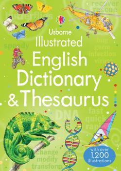 Paperback Usborne Illustrated English Dictionary & Thesaurus Book