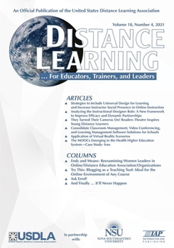 Paperback Distance Learning Vol 18 Issue 4 Book