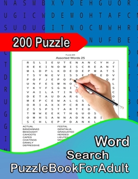 Paperback 200 Puzzle Word Search Puzzle Book For Adult Book