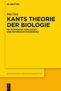 Paperback Kants Theorie der Biologie [German] Book