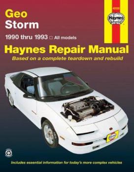 Paperback Geo Storm Automotive Repair Manual 1990 thru 1993 Book