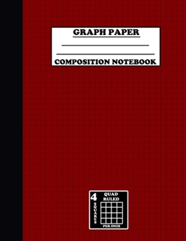 Paperback Graph Paper Composition Notebook. Quad Ruled-4 Squares Per Inch: Grid Notebook/Grid Paper Journal 8.5x11 in. Brown Book