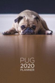 Pug Planner: 2020 diary: Increase productivity, improve time management, reach your goals: Tired pug: Modern artistic photography style cover design
