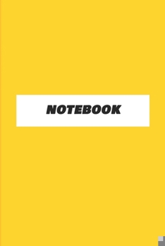 Paperback Notebook: 108 Pages Paperback Yellow Cover design Book