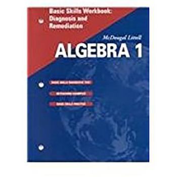 Paperback McDougal Littell High School Math: Basic Skills Workbook: Diagnosis and Remediation (Student) Algebra 1 Book