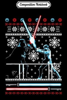 Paperback Composition Notebook: Star Wars Vader Luke Duel Christmas Sweater Graphic Journal/Notebook Blank Lined Ruled 6x9 100 Pages Book