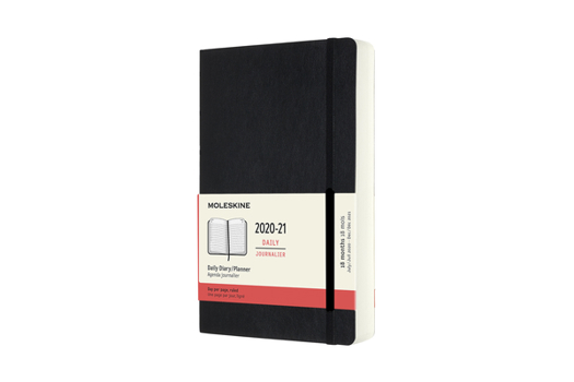 Calendar Moleskine 2020-21 Daily Planner, 18m, Large, Black, Soft Cover (5 X 8.25) Book