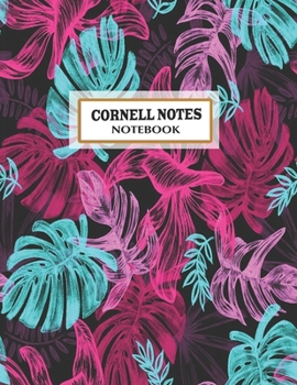 Paperback Cornell Notes Notebook: Pretty Cornell Note Paper Notebook. Cute Girly Large College Ruled Medium Lined Journal Note Taking System for School Book