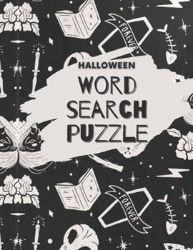 Paperback Halloween word search puzzle: scary halloween books Book