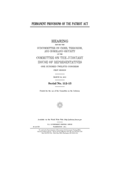 Paperback Permanent provisions of the PATRIOT Act Book