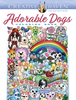 Paperback Creative Haven Adorable Dogs Coloring Book