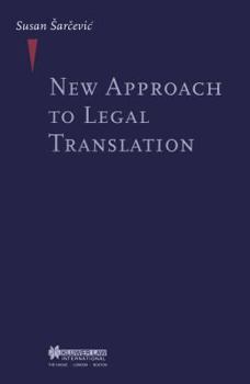 Hardcover New Approach to Legal Translation Book