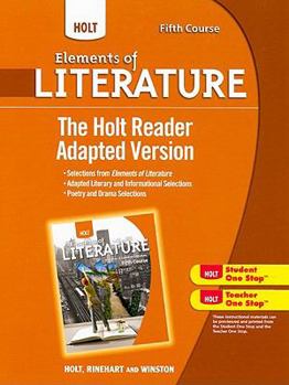 Paperback Holt Elements of Literature: The Holt Reader, Adapted Version Fifth Course, American Literature Book