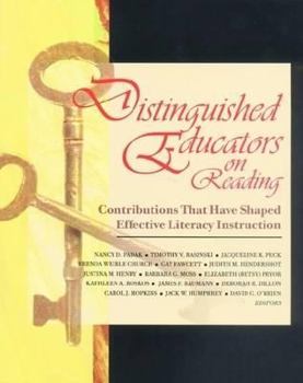 Distinguished Educators on Reading: Contributions That Have Shaped Effective Literacy Instruction (ICA-LEA Handbook Series)