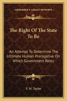 The Right of the State to Be