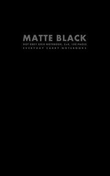 Matte Black Dot Grey Grid Notebook (Small Trade Paperback Sized Notebooks)
