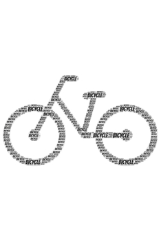 Bicycle: Notebook, Journal | Lined Paper | 120 Pages DIN A5 (6 x 9") | Notes, Drawings, Planer, Diary, Organization | Word Cloud Present