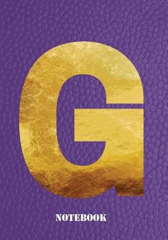 Paperback G Notebook: Letter 'g' Notebook, Composition, Exercise or Log or Study Book - Purple Cover Book