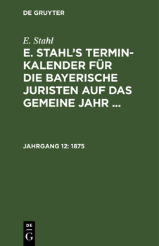 Hardcover 1875 [German] Book