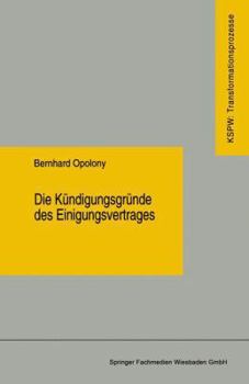 Paperback Die Kündigungsgründe Des Einigungsvertrages [German] Book