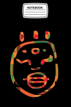 Notebook: Kente African Tribal Mask, Journal Notebook Blank Lined Ruled 6x9 120 Pages