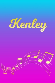 Kenley: Sheet Music Note Manuscript Notebook Paper | Pink Blue Gold  Personalized Letter K Initial Custom First Name Cover | Musician Composer ... Notepad Notation Guide | Compose Write Songs