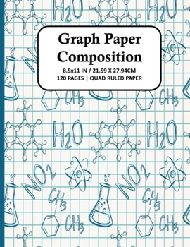 Paperback Graph Paper Composition Notebook: Quad Ruled 4x4 Grid Paper for Math & Science Students, School, College, Teachers - 4 Squares Per Inch, 120 Squared S Book