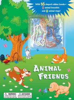 Paperback Animal Friends [With 16 Shaped Rubber Bands] Book