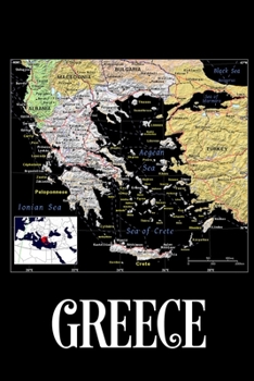 Paperback Greece: Map of Greece Notebook Book