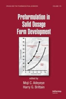 Hardcover Preformulation in Solid Dosage Form Development Book