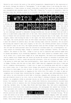 Paperback I Write Artist Statements Book