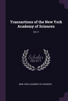 Paperback Transactions of the New York Academy of Sciences: 10-11 Book