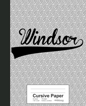 Paperback Cursive Paper: WINDSOR Notebook Book